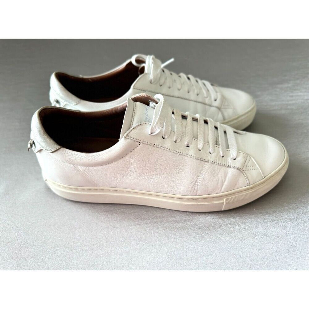 GIVENCHY Urban Street White Leather Low Top Sneakers SIZE 11